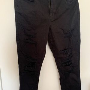 american eagle Distressed black jeans
